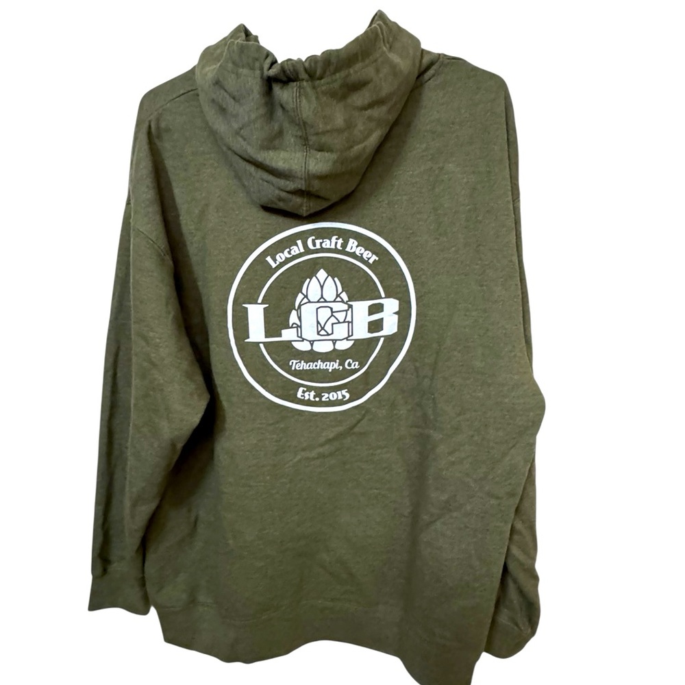 LCB Local Craft Beer Brewery Tehachapie CA Green Men’s XL Hoodie MINTY